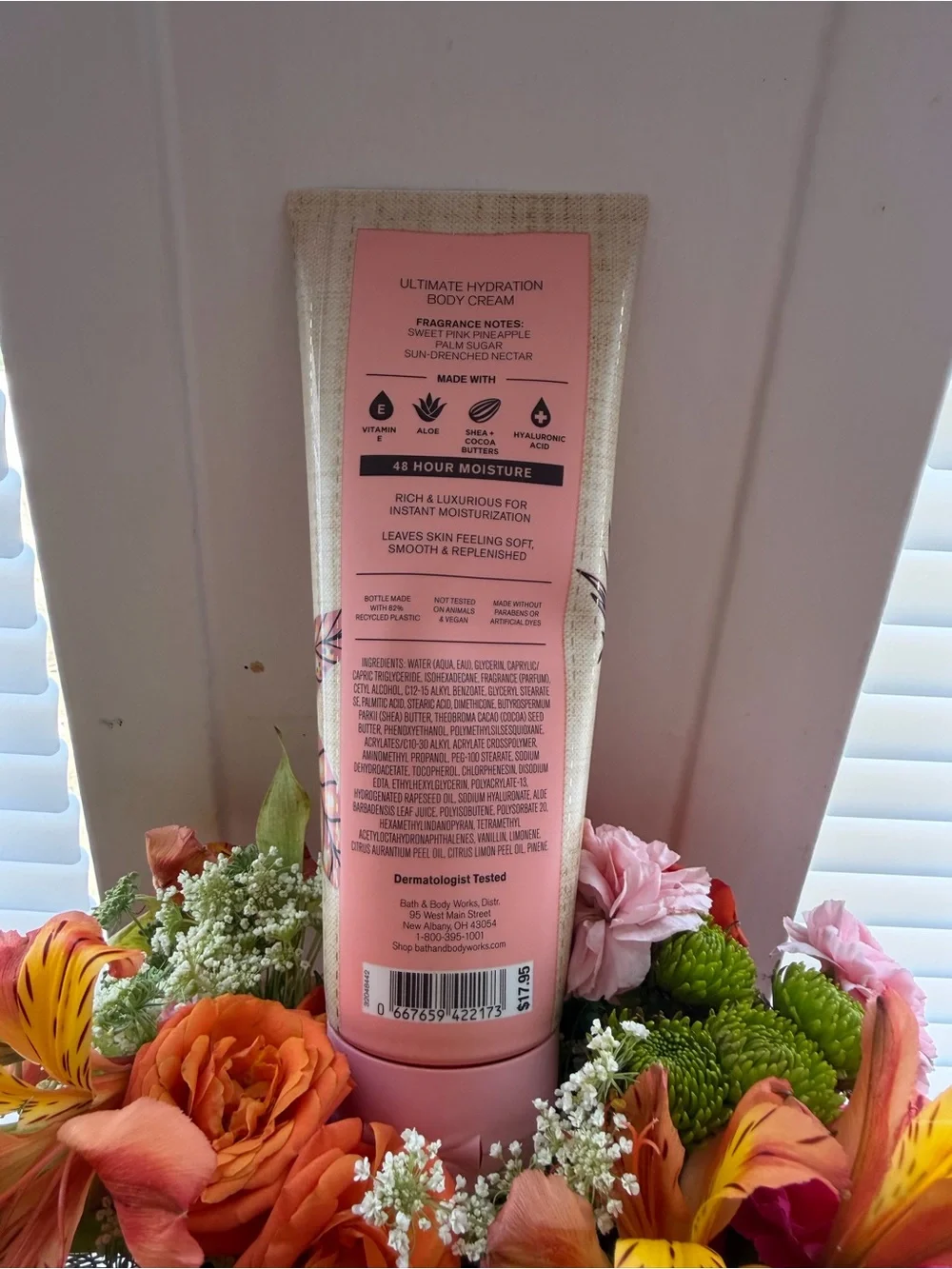Bath & Body Works Costa Rica Pink Pineapple Sunrise Body Cream - Pink